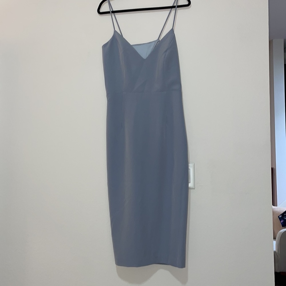Bardot Open Back Dress in Dusty Blue SZ US 12/XL NWT - Picture 4 of 6